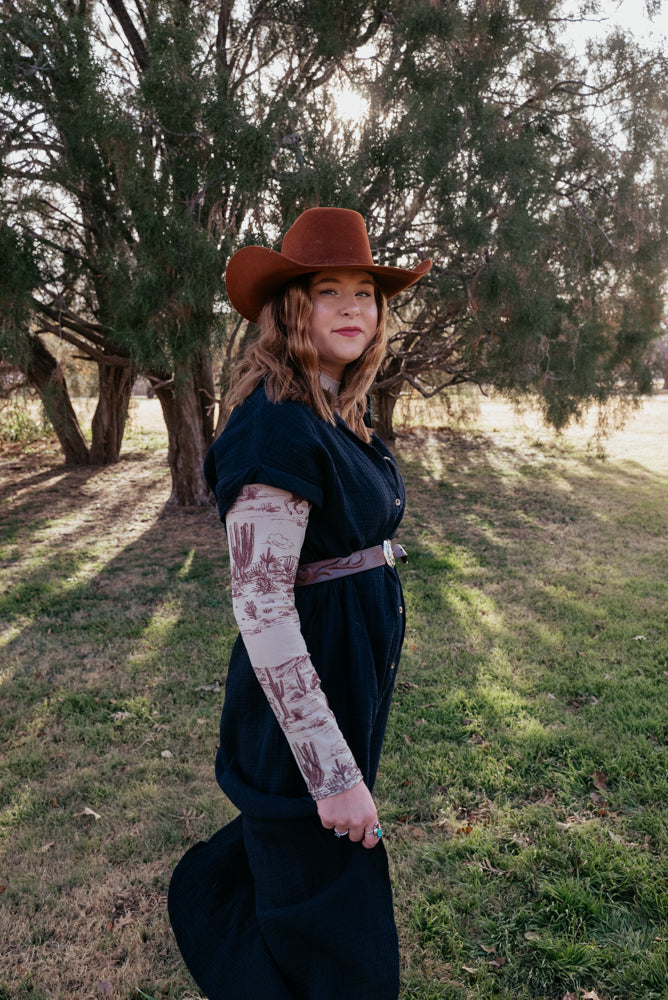 Black Button Down Maxi Dress