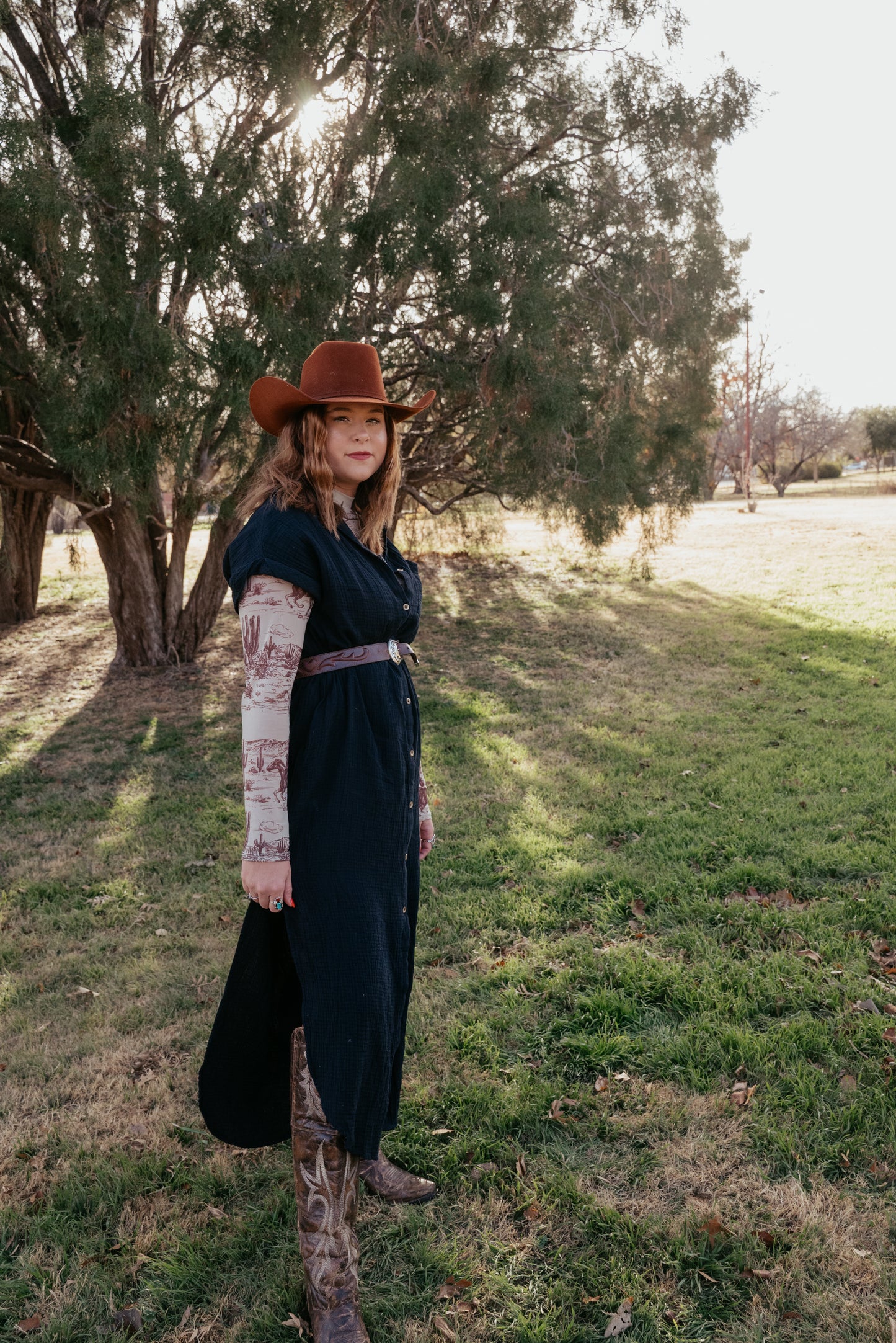 Black Button Down Maxi Dress